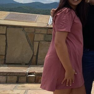 Mauve pink t-shirt dress Size small